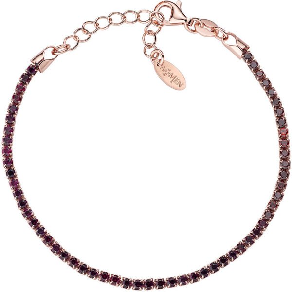 Bracciale Donna Tennis Amen In Argento 925 Rosato E Zirconi Rossi 3 - Verre Gioielli Bracciale Donna Tennis Amen In Argento 925 Rosato E Zirconi Rossi 1 Verre Gioielli - l'istituzione del gioiello
