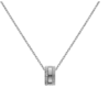 Collana Donna Daniel Wellington Elevation In Acciaio Argentato 1 Verre Gioielli - l'istituzione del gioiello