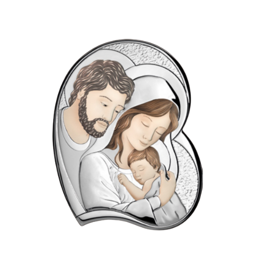Sacra Famiglia Atelier In Argento 925 Con Ceramica 3 - Verre Gioielli Sacra Famiglia Atelier In Argento 925 Con Ceramica