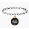 Bracciale Donna Kidult In Acciaio E Ciondolo Satinato Con Cristallo 2 - Verre Gioielli Bracciale Donna Kidult In Acciaio E Ciondolo Satinato Con Cristallo