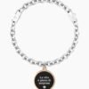 Bracciale Donna Kidult In Acciaio E Ciondolo Satinato Con Cristallo 1 Verre Gioielli - l'istituzione del gioiello