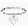 Bracciale Donna Kidult In Acciaio E Ciondolo Satinato Con Cristallo 1 - Verre Gioielli Bracciale Donna Kidult In Acciaio E Ciondolo Satinato Con Cristallo