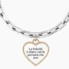 Bracciale Donna Kidult In Acciaio E Ciondolo Satinato Con Cristallo 3 Verre Gioielli - l'istituzione del gioiello