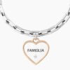 Bracciale Donna Kidult In Acciaio E Ciondolo Satinato Con Cristallo 1 Verre Gioielli - l'istituzione del gioiello