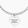Bracciale Elastico Donna Kidult Con Sfere In Accaio E Ciondolo Satinato 5 - Verre Gioielli Bracciale Elastico Donna Kidult Con Sfere In Accaio E Ciondolo Satinato 1 Verre Gioielli - l'istituzione del gioiello