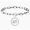 Bracciale Donna Kidult In Acciaio E Ciondolo Satinato Con Cristallo 1 - Verre Gioielli Bracciale Donna Kidult In Acciaio E Ciondolo Satinato Con Cristallo
