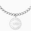 Bracciale Donna Kidult Elastico Con Sfere In Acciaio E Ciondolo 1 Verre Gioielli - l'istituzione del gioiello