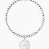 Bracciale Donna Kidult Elastico Con Sfere In Acciaio E Ciondolo 2 Verre Gioielli - l'istituzione del gioiello