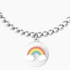 Bracciale Donna Kidult Elastico Con Sfere In Acciaio Con Ciondolo 6 - Verre Gioielli Bracciale Donna Kidult Elastico Con Sfere In Acciaio Con Ciondolo 2 Verre Gioielli - l'istituzione del gioiello