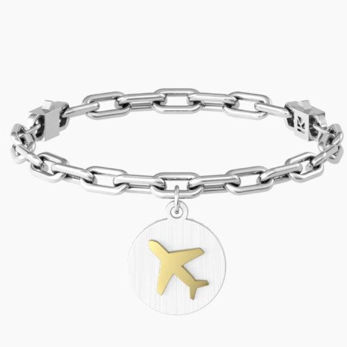 Bracciale Donna Kidult In Acciaio E Ciondolo Satinato