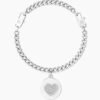 Bracciale Donna Kidult In Acciaio E Ciondolo Satinato Con Cristallo 2 Verre Gioielli - l'istituzione del gioiello