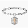 Bracciale Donna Kidult In Acciaio E Ciondolo Satinato Con Cristallo 1 - Verre Gioielli Bracciale Donna Kidult In Acciaio E Ciondolo Satinato Con Cristallo