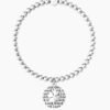 Bracciale Donna Kidult Elastico Con Sfere In Acciaio E Ciondolo Con Cristallo 6 - Verre Gioielli Bracciale Donna Kidult Elastico Con Sfere In Acciaio E Ciondolo Con Cristallo 2 Verre Gioielli - l'istituzione del gioiello