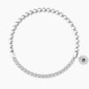 Bracciale Tennis Kidult Elastico Donna Con Sfere In Acciaio E Zirconi 1 Verre Gioielli - l'istituzione del gioiello
