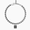 Bracciale Uomo Kidult Con Cilindri E Anelli In Acciaio E Ciondolo Nero 2 Verre Gioielli - l'istituzione del gioiello