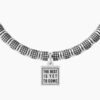Bracciale Unisex Kidult In Acciaio Con Cilindri E Anelli E Ciondolo Satinato Quadrato 5 - Verre Gioielli Bracciale Unisex Kidult In Acciaio Con Cilindri E Anelli E Ciondolo Satinato Quadrato 1 Verre Gioielli - l'istituzione del gioiello