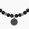 Bracciale Uomo Kidult Con Sfere In Acciaio E Onice Con Ciondolo 6 - Verre Gioielli Bracciale Uomo Kidult Con Sfere In Acciaio E Onice Con Ciondolo 2 Verre Gioielli - l'istituzione del gioiello