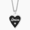 Collana Girocollo Kidult Donna In Acciaio Con Catena Groumette E Ciondolo A Cuore Con Cristallo 2 Verre Gioielli - l'istituzione del gioiello