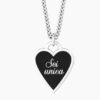 Collana Girocollo Kidult Donna In Acciaio Con Catena Groumette E Ciondolo A Cuore Con Cristallo 1 Verre Gioielli - l'istituzione del gioiello