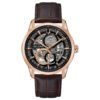 Orologio Uomo Bulova Meccanico Automatico Solo Tempo In Acciaio E Pelle 2 - Verre Gioielli Orologio Uomo Bulova Meccanico Automatico Solo Tempo In Acciaio E Pelle