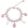 Bracciale Donna Didofà In Metallo Rosato Con Inserti Bianchi E Rosa Pendenti