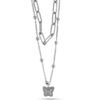 Collana Donna Mya Boccadamo In Acciaio Con Farfalla Pendente E Strass 1 - Verre Gioielli Collana Donna Mya Boccadamo In Acciaio Con Farfalla Pendente E Strass