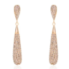 Orecchini Donna Stroili Pendenti In Acciaio Rosato E Cristalli