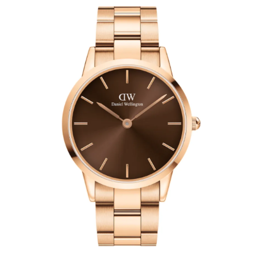 Orologio Daniel Wellington Uomo Iconic Link Amber In Acciaio 3 - Verre Gioielli Orologio Daniel Wellington Uomo Iconic Link Amber In Acciaio