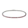 Bracciale Tennis Unisex Bliss In Argento Con Cubic Zirconia Rossi E Bianchi 2 - Verre Gioielli Bracciale Tennis Unisex Bliss In Argento Con Cubic Zirconia Rossi E Bianchi