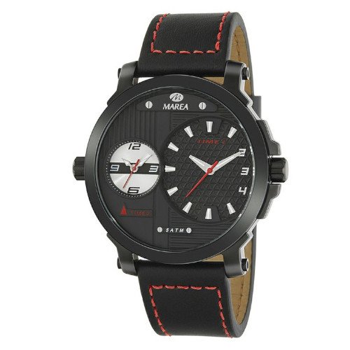 Orologio Uomo Marea In Acciaio E Pelle Solo Tempo Al Quarzo 3 - Verre Gioielli Orologio Uomo Marea In Acciaio E Pelle Solo Tempo Al Quarzo