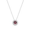 Collana Donna Amen In Argento 925 Con Pendente Rotondo E Zirconi Rubino E Bianchi 1 - Verre Gioielli Collana Donna Amen In Argento 925 Con Pendente Rotondo E Zirconi Rubino E Bianchi