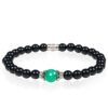 Bracciale Unisex Gerba Lab Con Onice Nera E Murrina Verde