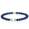 Bracciale Unisex Gerba Lab Con Agata Blu E Murrina Celeste 1 - Verre Gioielli Bracciale Unisex Gerba Lab Con Agata Blu E Murrina Celeste