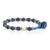 Bracciale Unisex Gerba Lab Con Occhio Di Tigre Blu E Madreperla