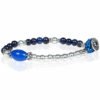 Bracciale Unisex Gerba Mon Amour Con Occhio Di Tigre Blu E Argento 925 1 - Verre Gioielli Bracciale Unisex Gerba Mon Amour Con Occhio Di Tigre Blu E Argento 925