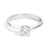 Anello Donna Solitario Recarlo Maria Teresa In Oro Bianco 18 Kt E Diamanti 0.605