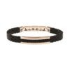 Bracciale Uomo Breil Snap Con Maglia Milanese Nera E Ip Rosato