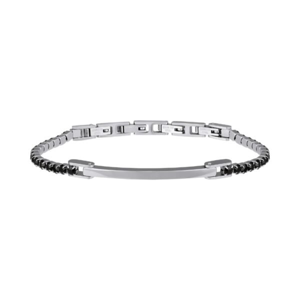 Bracciale Uomo Breil B Tale Con Acciaio E Cristalli Neri 3 - Verre Gioielli Bracciale Uomo Breil B Tale Con Acciaio E Cristalli Neri