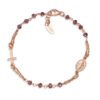 Bracciale Donna Rosario Amen In Argento 925 Rosato Con Cristalli Rubino 2 - Verre Gioielli Bracciale Donna Rosario Amen In Argento 925 Rosato Con Cristalli Rubino