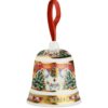 Campana Di Natale Baci Milano In Porcellana Cosy Xmas Gold