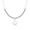 Collana Donna Amen In Argento 925 Con Doppia Catena E Cuore 1 - Verre Gioielli Collana Donna Amen In Argento 925 Con Doppia Catena E Cuore
