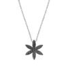 Collana Donna Amen In Argento 925 E Zirconi Neri Con Fiore Della Vita
