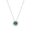 Collana Donna Amen In Argento 925 Con Pendente Rotondo E Zirconi Verdi E Bianchi 1 - Verre Gioielli Collana Donna Amen In Argento 925 Con Pendente Rotondo E Zirconi Verdi E Bianchi