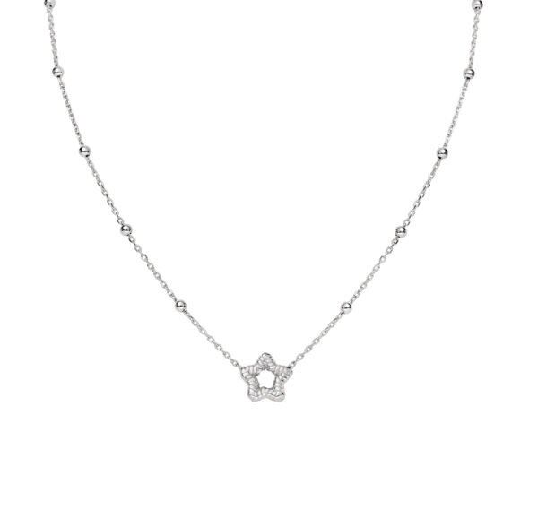 Collana Donna Amen In Argento 925 Con Stella Pendente 3 - Verre Gioielli Collana Donna Amen In Argento 925 Con Stella Pendente