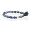Bracciale Uomo Gerba Lab Con Occhio Di Tigre Blu E Madreperla 1 - Verre Gioielli Bracciale Uomo Gerba Lab Con Occhio Di Tigre Blu E Madreperla
