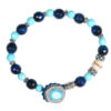 Bracciale Unisex Gerba Lab Con Occhio Di Tigre Blu E Turchese