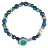Bracciale Unisex Gerba Lab Con Occhio Di Tigre Blu E Verde 1 - Verre Gioielli Bracciale Unisex Gerba Lab Con Occhio Di Tigre Blu E Verde