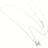 Collana Donna Bliss In Oro Bianco 9 Kt E Diamanti 0.003 Ct Con Inziale