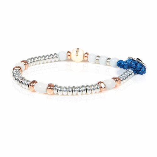 Bracciale Unisex Gerba Mon Amour Con Agata Bianca E Argento 925 3 - Verre Gioielli Bracciale Unisex Gerba Mon Amour Con Agata Bianca E Argento 925
