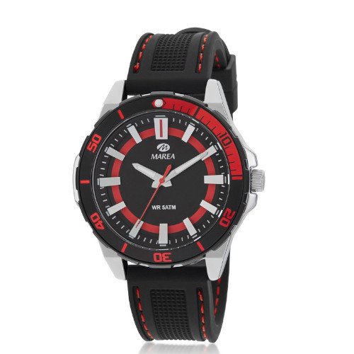 Orologio Uomo Marea In Acciaio E Silicone Solo Tempo Al Quarzo 3 - Verre Gioielli Orologio Uomo Marea In Acciaio E Silicone Solo Tempo Al Quarzo